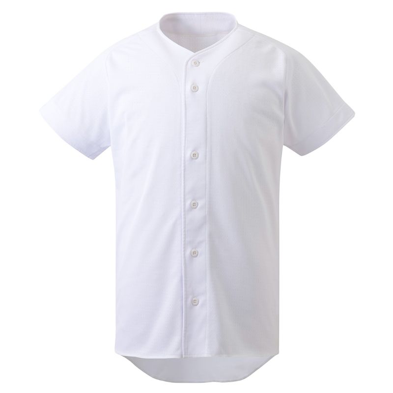 【DESCENTE/デサント】XAサイズ 練習用ユニフォームシャツ フルオープン 野球 半袖 DB-1410 ホワイト 【同梱不可】[▲][ZX]