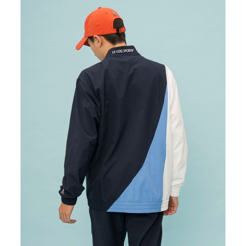 【le coq sportif/ルコック】Mサイズ LCS Plumeクロス ジャケット QMMXJF20 ネイビー 【同梱不可】[▲][ZX]