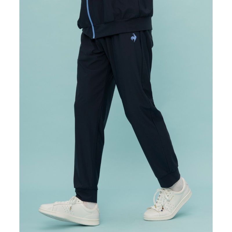 【le coq sportif/ルコック】Mサイズ 接触冷感ジャージ ロングパンツ QMMXJG02 ネイビー 【同梱不可】[▲][ZX]