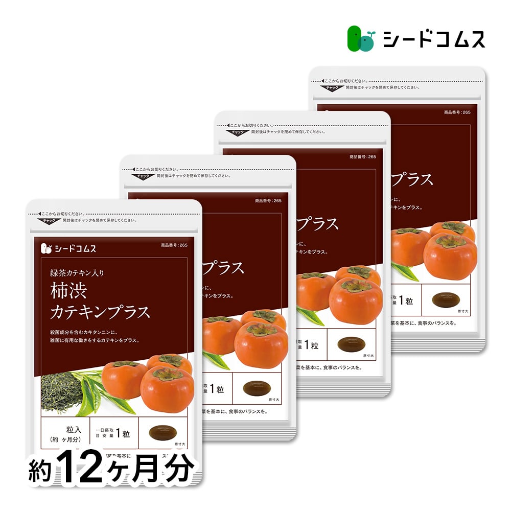 【マイルアップ5倍】カテキン入り柿渋カプセル 約12ヶ月分【送料無料】
