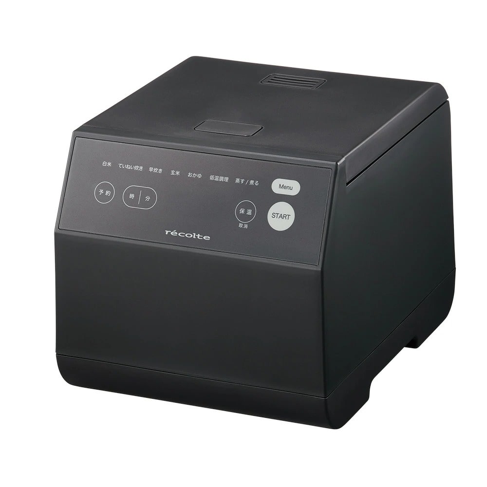 レコルト クッキングライスクッカー recolte Cooking Rice Cooker ≪グレー RCR-2≫ ライスクッカー 炊飯器 調理トレイ付き 0.5合-3合 小型 炊飯ジャー 一人暮らし 少量炊き 電気炊飯器 低温調理 おかゆ 玄米 学生 単身赴任 おしゃれ