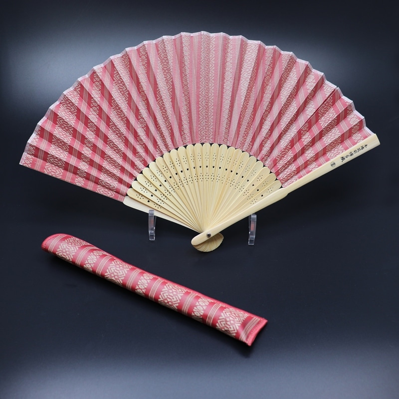 博多織扇子セット(総柄)【赤】