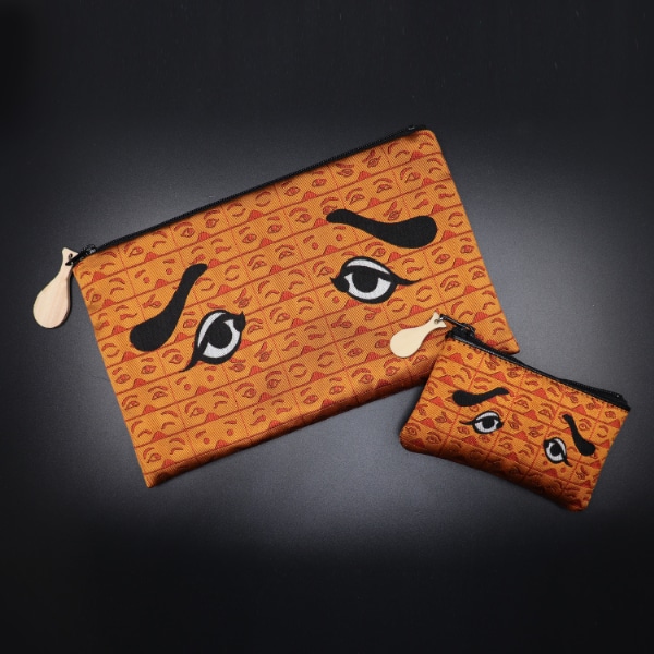 にわかポーチ/にわか小銭入れ(セット)【オレンジ】