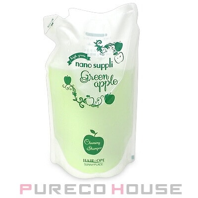 サニープレイス ナノサプリ クレンジング シャンプー グリーンアップル 800ml レフィル