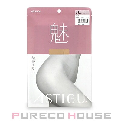 アツギ アスティーグ 【魅】 オールスルー (切替えなし) ストッキング L~LL #323 シアーベージュ