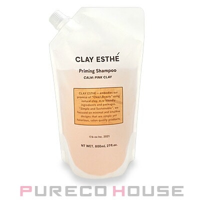 b-ex クレイエステ プライミングシャンプー ピンククレイ (レフィル) 800ml