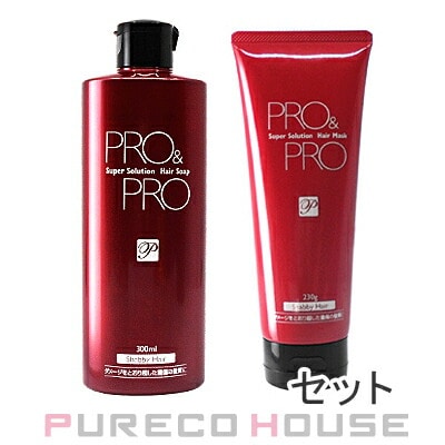 パシフィック プロダクツ プロ アンド プロ スーパーソリューション ヘアソープ (シャンプー) 300ml + ヘアマスク (ヘアトリートメント) 230g 【セット】
