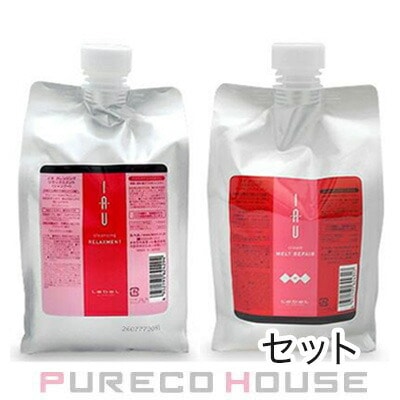 ルベル イオ (IAU) クレンジング リラックスメント (シャンプー) (レフィル) 1000ml + クリーム メルトリペア (ヘアトリートメント) (レフィル) 1000ml 【セット】