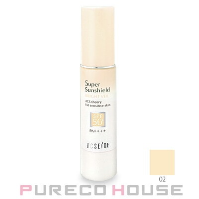 アクセーヌ スーパーサンシールド ブライトヴェール (日やけ止めベースクリーム) SPF50+・PA++++ 22g #02 クリームベージュ