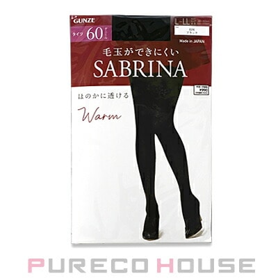 サブリナ Warm ほのかに透ける 60デニールタイツ L~LL #026 ブラック