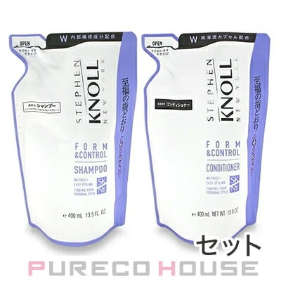 コーセー スティーブンノル フォルムコントロール シャンプー W (レフィル) 400ml + コンディショナー W (レフィル) 400ml 【セット】