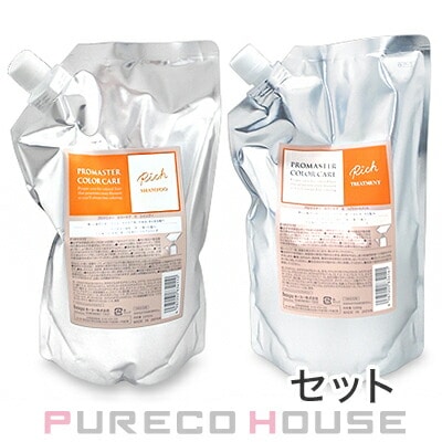ホーユー プロマスター カラーケア R リッチ シャンプー (レフィル) 1000ml + ヘアトリートメント (レフィル) 1000g 【セット】