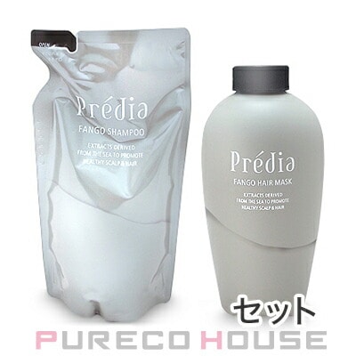 コーセー プレディア ファンゴ シャンプー (ノンシリコーン シャンプー) 500ml レフィル + ヘアマスクn (ヘアトリートメント) 640g レフィル 【セット】