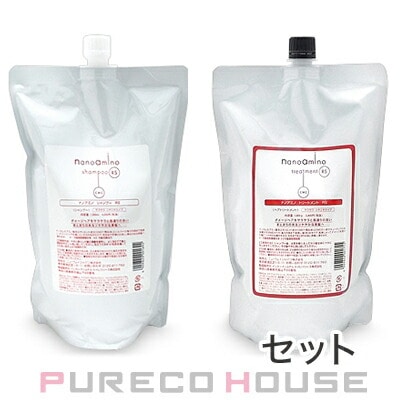 ニューウェイジャパン ナノアミノ シャンプー RS 1000ml レフィル + トリートメント RS 1000g レフィル 【セット】