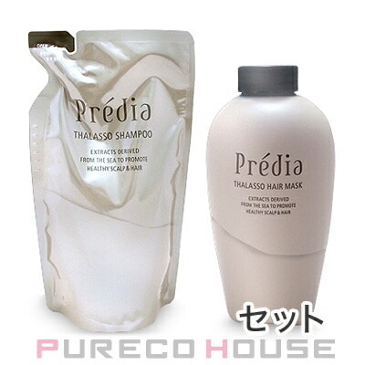 コーセー プレディア タラソ シャンプーn (ノンシリコーン シャンプー) 500ml レフィル + ヘアマスクn 640g レフィル 【セット】