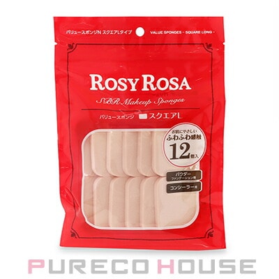 ROSY ROSA (ロージー ローザ) バリュースポンジN スクエアLタイプ 12P
