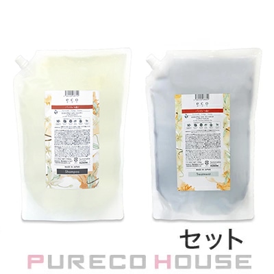 パイモア eco HBS シャンプー バニラティー 1700ml レフィル + トリートメント バニラティー 1700g レフィル 【セット】