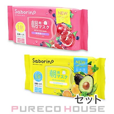 サボリーノ 目ざまシート 完熟果実の高保湿タイプN (朝用フェイスマスク) 30枚入り + 目ざまシートN (朝用フェイスマスク) 32枚入り 【セット】