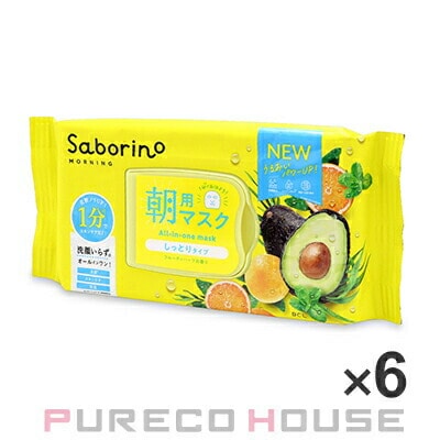 サボリーノ 目ざまシートN (朝用フェイスマスク) 32枚入り ×6個 【セット】