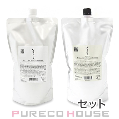 髪にドラマを。 つるりんちょ。 熱処理メニュー用シャンプー 1000ml + トリートメント SARARITO 1000g レフィル 【セット】