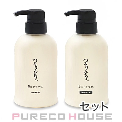 髪にドラマを。 つるりんちょ。 熱処理メニュー用シャンプー 400ml + トリートメント 380g 【セット】