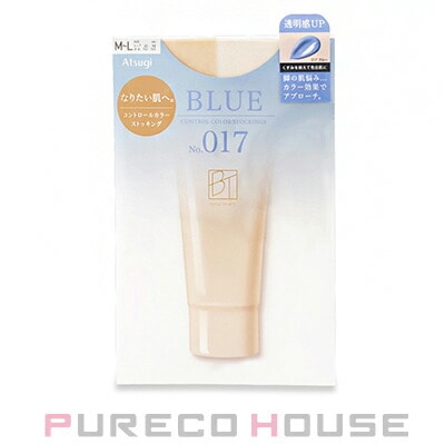 アツギ コントロールカラー ストッキング M~L #017 ブルー