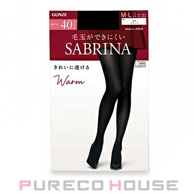 サブリナ Warm きれいに透ける 40デニールタイツ M～L #026 ブラック