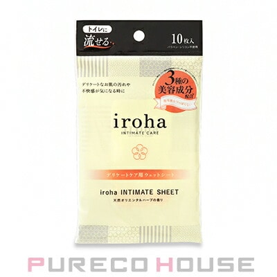 iroha (イロハ) インティメートシート (シート状洗浄料) 10枚入り