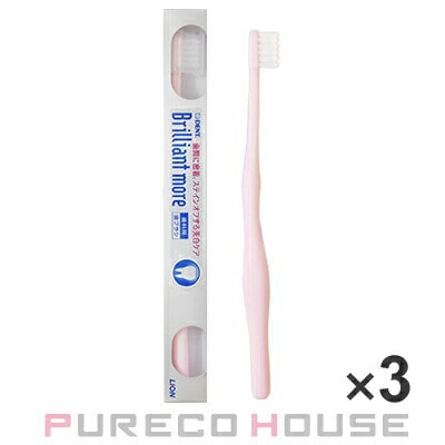 ライオン DENT. ブリリアントモア 歯ブラシ #ピンク 3本セット