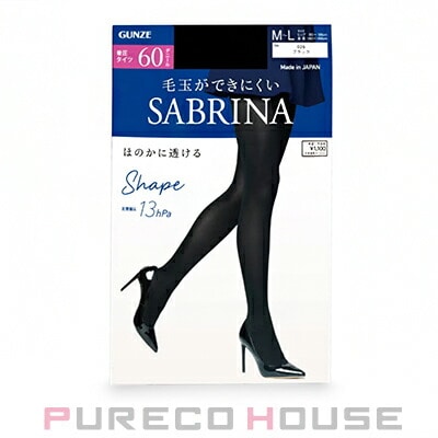 サブリナ シェイプ ほのかに透ける 13hPa 60デニールタイツ M～L #026ブラック