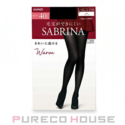 サブリナ Warm きれいに透ける 40デニールタイツ L～LL #026 ブラック