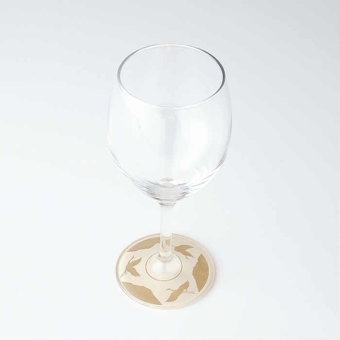【プレゼントに最適】【ガラス×漆器】 ぬりもん de Verra ワイングラス 蒔絵 万葉鶴 白 父の日 敬老の日 グラス コップ 結婚式 引出物 引き出物 ギフト プレゼント