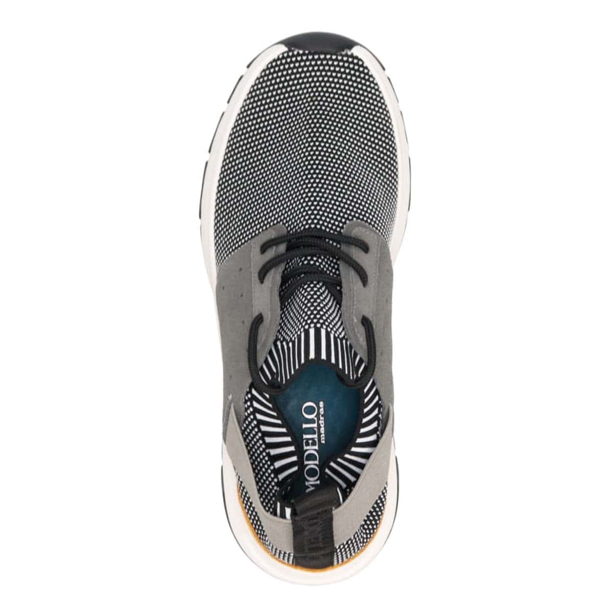 モデロ MODELLO レースアップカジュアルスニーカー DM6522 BLACK/WHITE M(25.0~25.5cm)