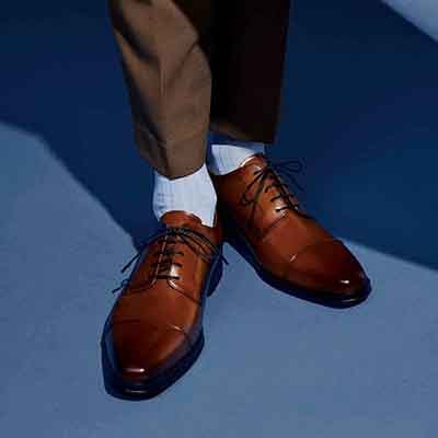 世界初のカバロス加工シリーズ モデロ MODELLO COVEROSS COOLマスターシリーズ 外羽根ストレートチップ・ビジネスシューズ DM8102