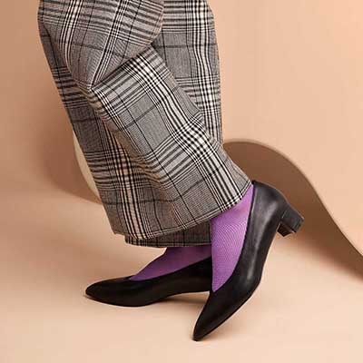 【撥水仕様】モデロ MODELLO 特許 metaインソール搭載 3.5cm Vカットローヒールパンプス DML8801MT