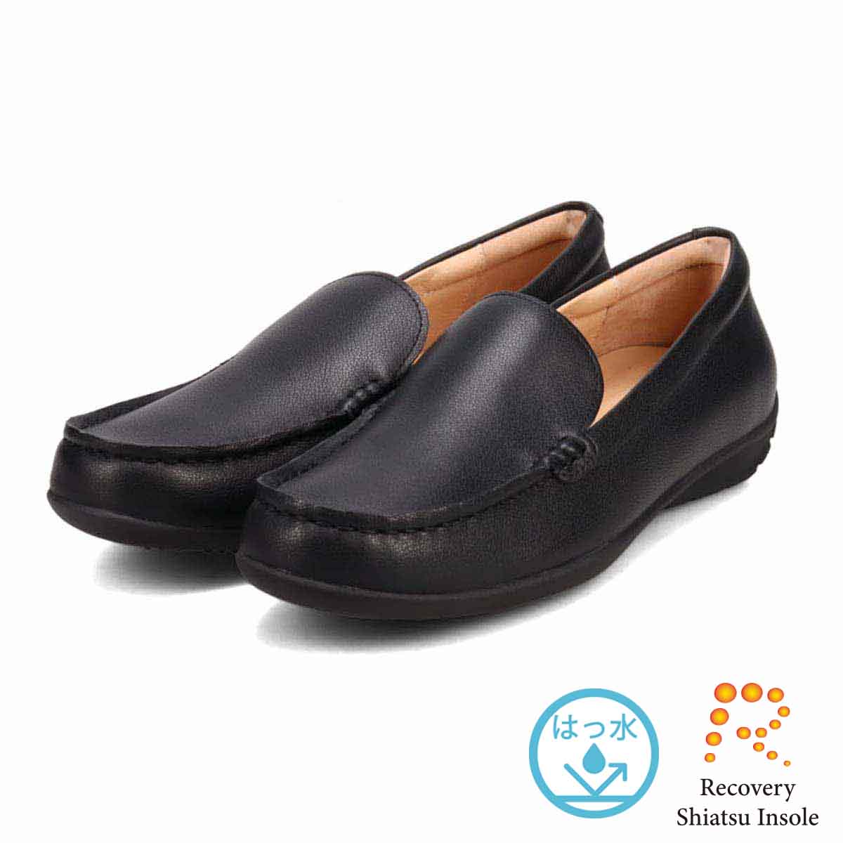 モデロ MODELLO 「Recovery Shiatsu Insole」搭載で指圧効果により血行をよくする。Recoveryスクエアトゥ モカシンシューズ  DML5500R
