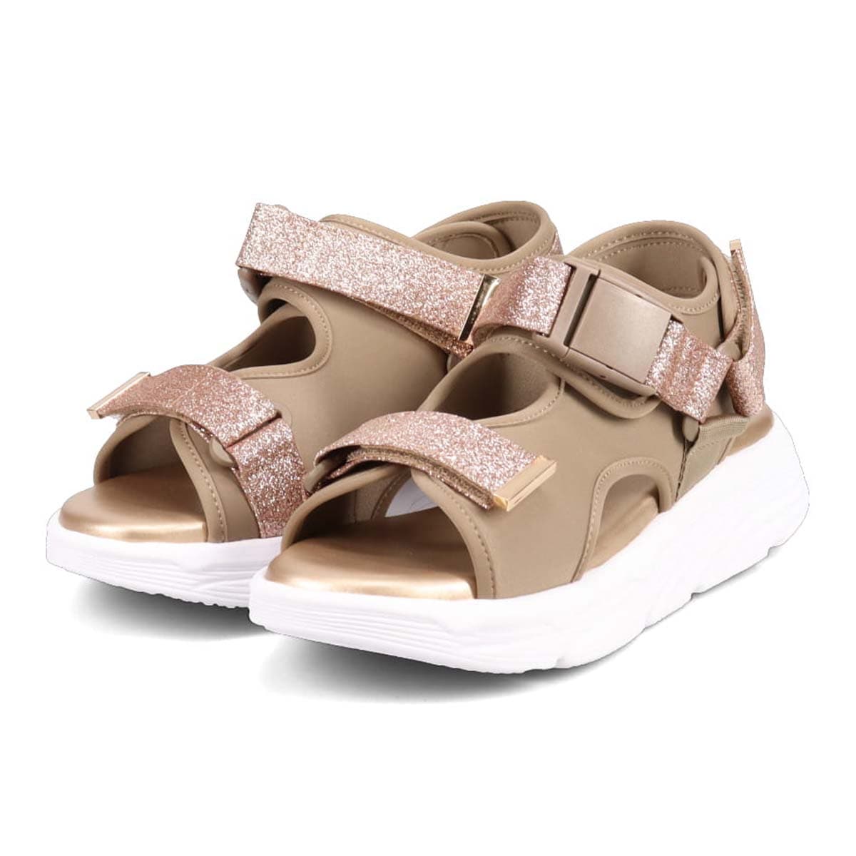 モデロ MODELLO グリッターベルテッド スポーツサンダル　DML6054