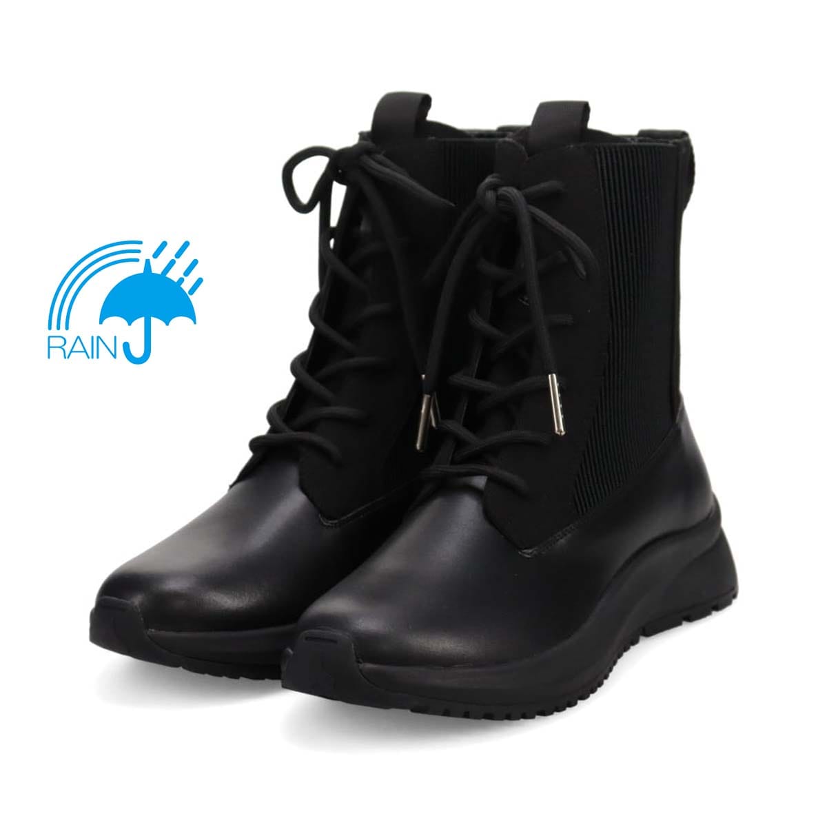 【撥水仕様】モデロ MODELLO 5.0cmヒール カジュアルレースアップショートブーツ  DML8818