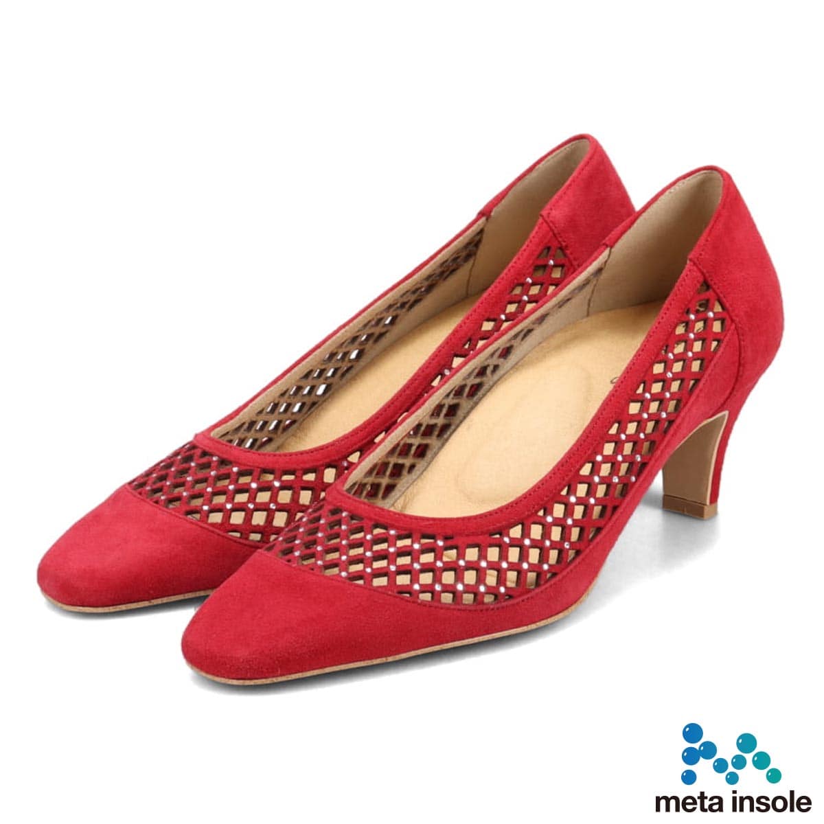 マドラス madras 特許 リカバリーメタインソール搭載 5.5cmヒール のカットワークデザインパンプス MAL9123MT