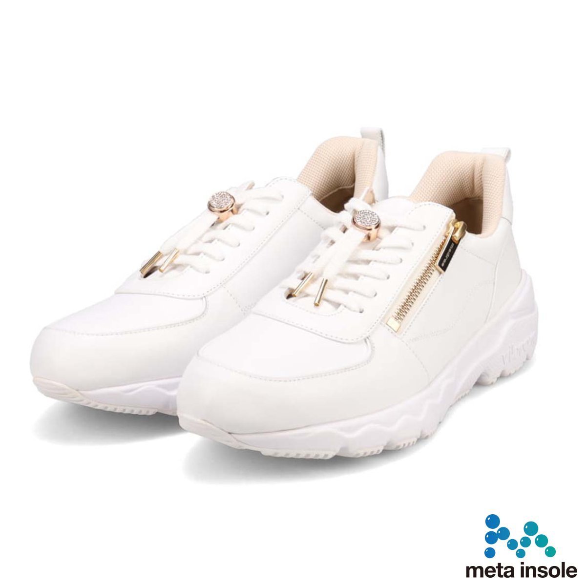 マドラス madras 特許 リカバリーメタインソール搭載  ゴールドがアクセントのエレガンでスタイリッシュなレザースニーカー　MAL9136MT