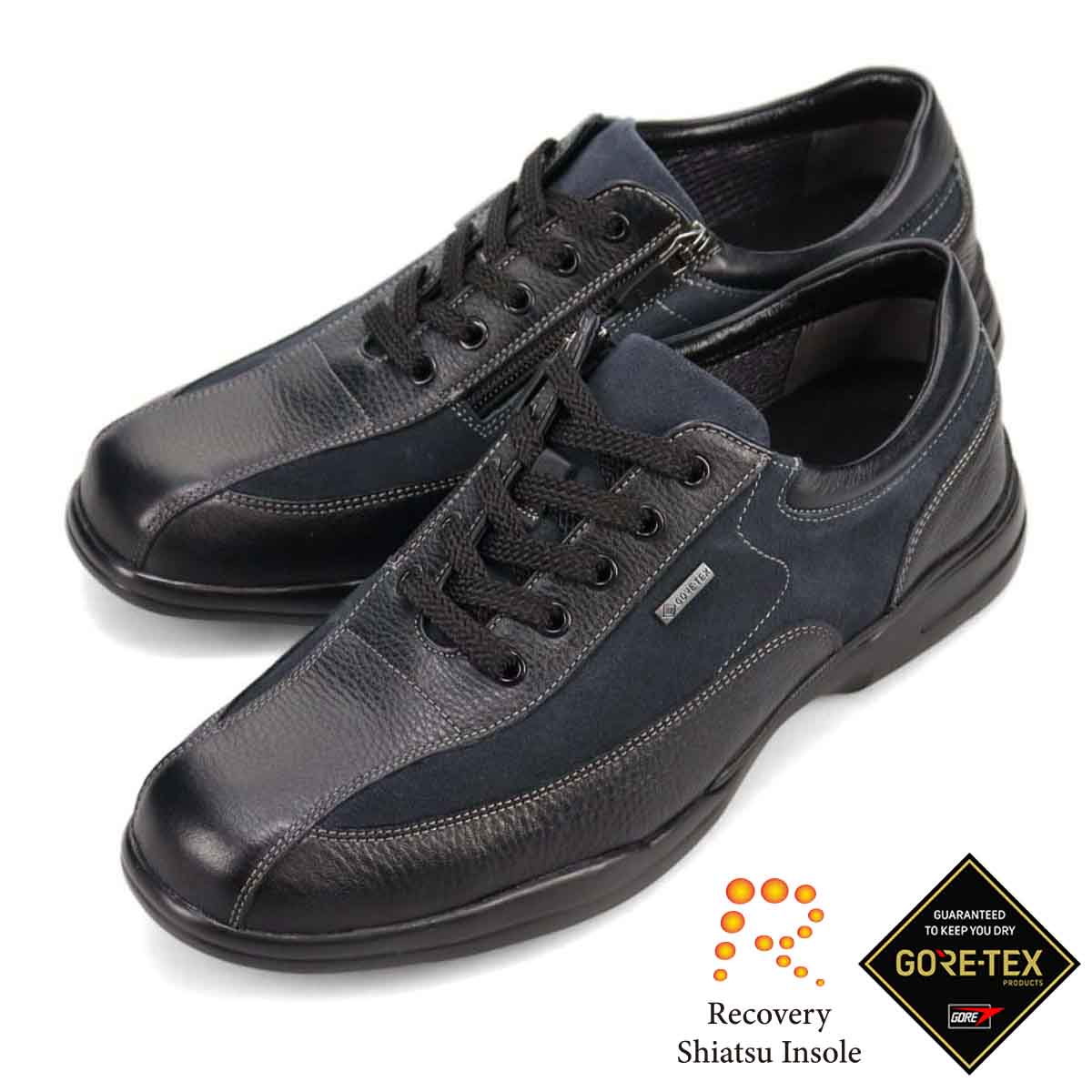 【GORE-TEX】マドラスウォーク madras Walk 「Recovery Shiatsu Insole」搭載で指圧効果により血行をよくする。　全天候快適 ゴアテックス　レースアップタウンカジュアルシューズ　MW7400R