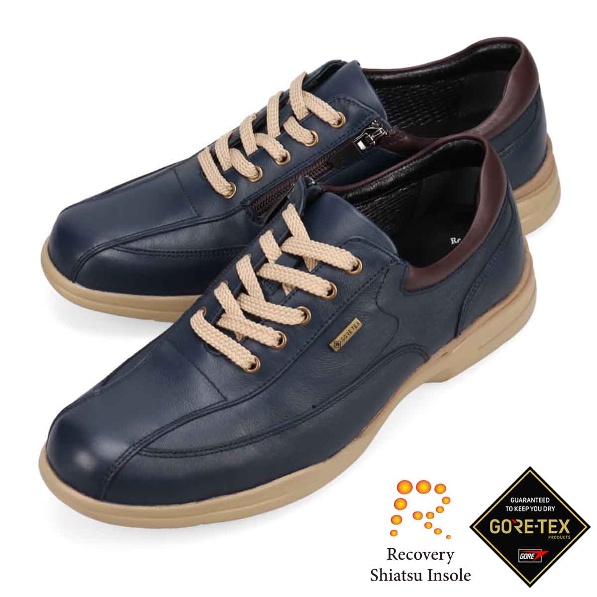 【GORE-TEX】マドラスウォーク madras Walk 「Recovery Shiatsu Insole」搭載で指圧効果により血行をよくする。　全天候快適 ゴアテックス　レースアップタウンカジュアルシューズ　MW7400R