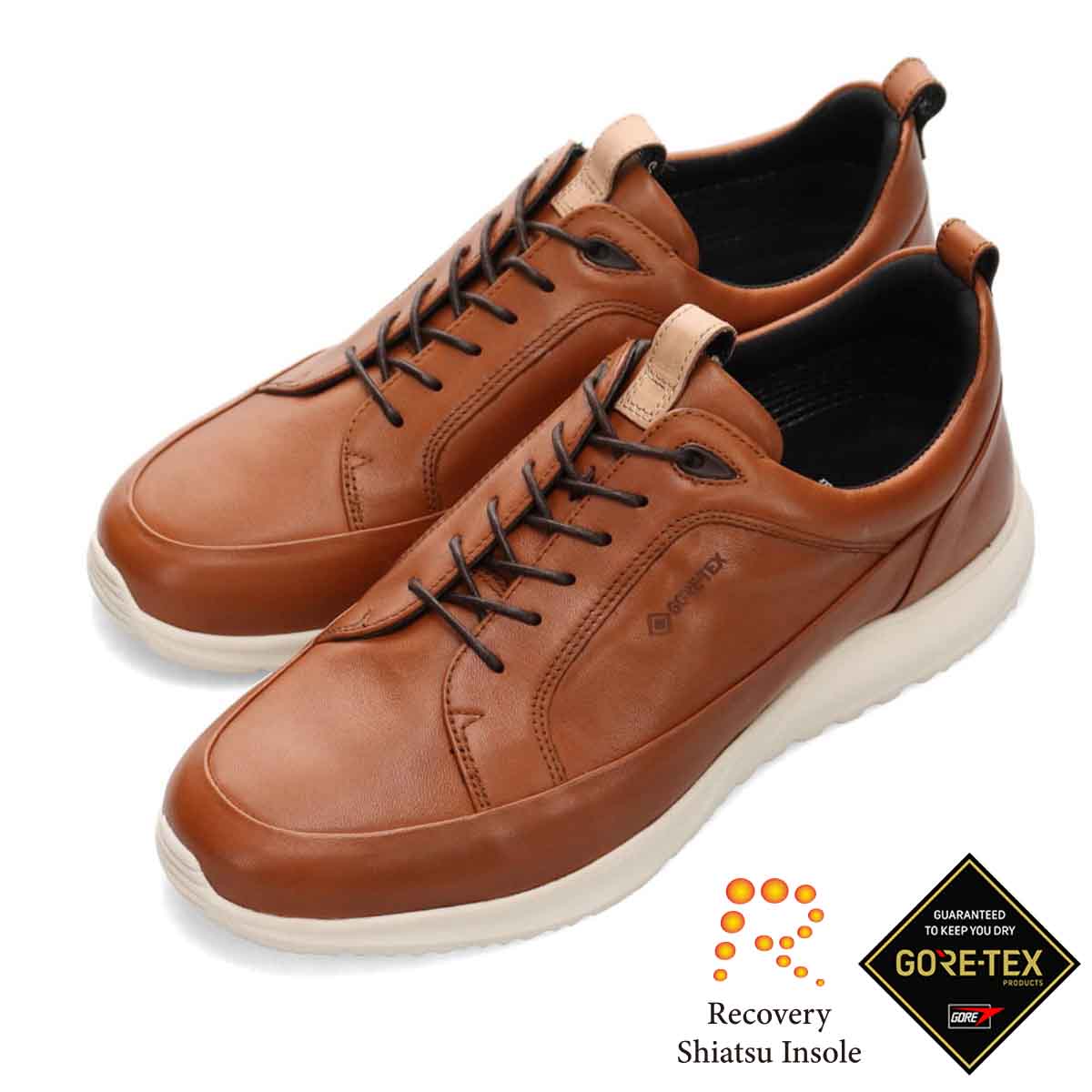 【GORE-TEX】マドラスウォーク madras Walk 「Recovery Shiatsu Insole」搭載で指圧効果により血行をよくする。全天候快適な ゴアテックスレザースニーカー　MW7600R