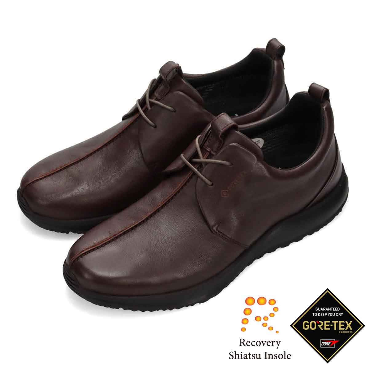 【GORE-TEX】マドラスウォーク madras Walk 「Recovery Shiatsu Insole」搭載で指圧効果により血行をよくする。　全天候快適な ゴアテックスレザースニーカー　MW7601R