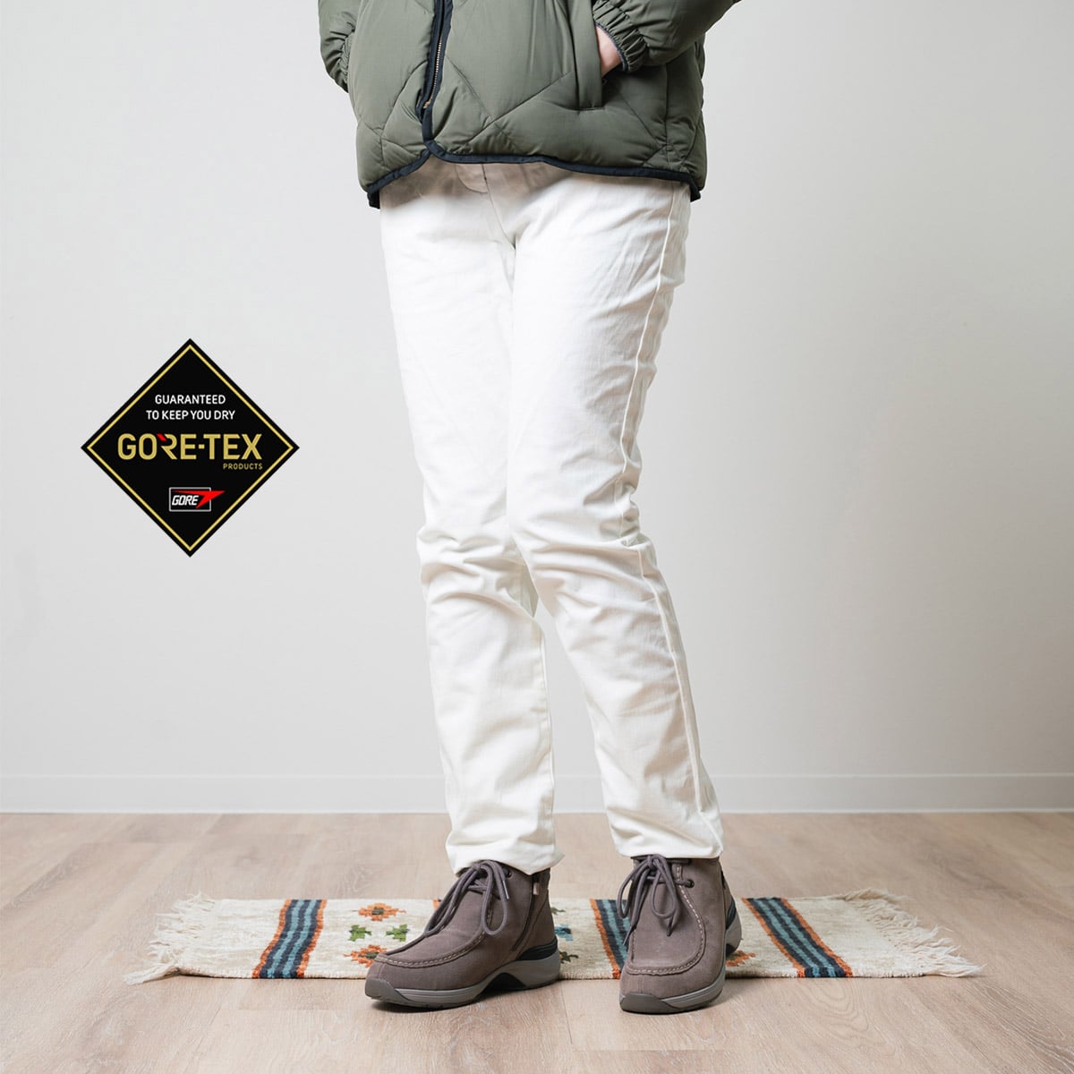 【GORE-TEX】 マドラスウォーク madras Walk  モカタイプのレザーショートブーツ MWL1012