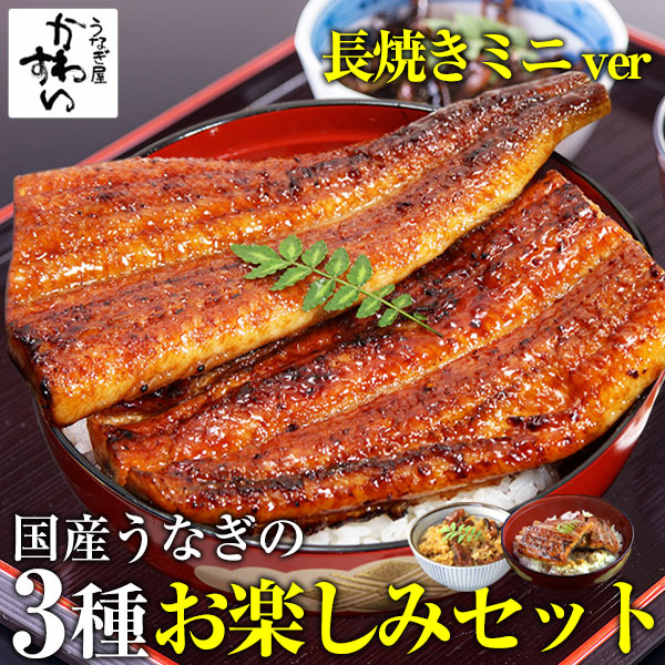 うなぎ 国産 鰻 蒲焼き 3種お楽しみミニセット ウナギ ギフト 贈答 プレゼント グルメ 食べ物 母の日 父の日 土用丑 お取り寄せ 冷凍 保存食 誕生日 記念日 贈り物