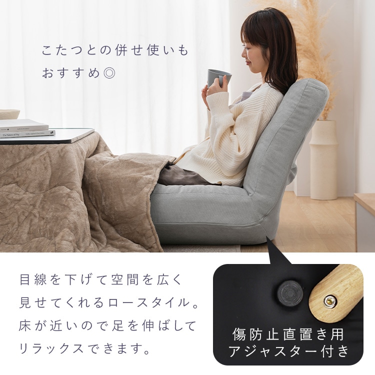2WAY一人掛けポケットコイルソファ WPCS-1S ライトグレー: Simple