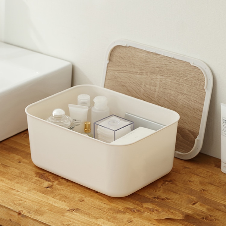 【Mサイズ4個セット】ナチュラルウッドボックス NWB-45 ホワイト