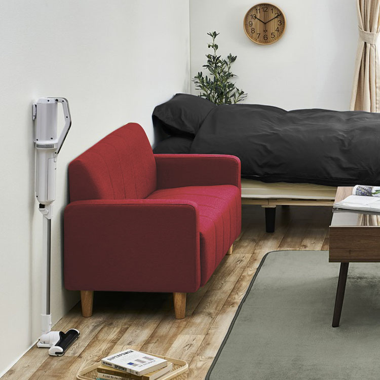 ファブリックソファ2P FBS-2P ダークレッド