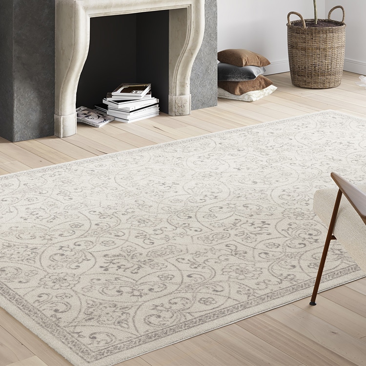 ウィルトン織ラグ│140×200 フレンチシャビー/アイボリー